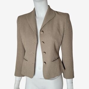 EPISODE Women's Brown Checkered Blazer